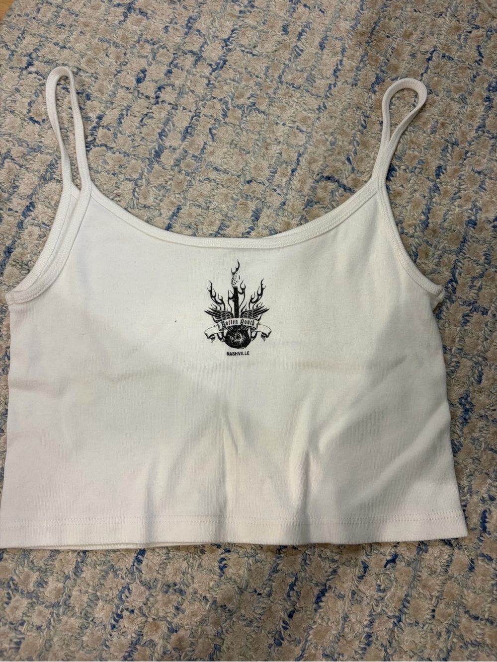 3 for the Price of 1! White Brandy Melville cropped tank tops.